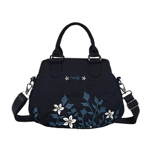 法姿休闲手提包女大容量女士包包新款潮时尚斜挎刺绣通勤潮妈女包