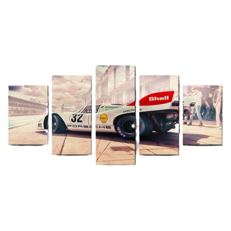 F1赛车装饰挂画现代创意搭配卧室客厅玄关五联拼组合艺术餐厅套画