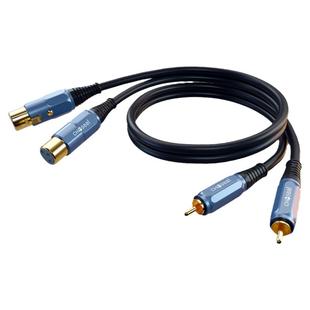 秋叶原(CHOSEAL)双莲花转卡农公音频线 2RCA公转2卡侬公头麦克风话筒调音台音箱DVD功放连接线 QS3527/QS3528