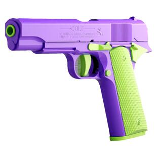 M1911手动抛壳手枪益智模型枪edc解压萝卜玩具枪男女孩儿童礼物