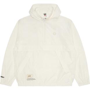 Aape旗舰店男装25春夏猿人徽章宽松潮流半拉链夹克外套7705XXO