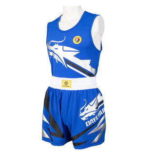 大业亨通散打服装比赛龙战士服拳击训练服装男女武术泰拳搏击短裤