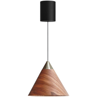 升降极简小吊灯卧室床头灯伸缩拉伸灯暖光黑胡桃木长线可调节灯具