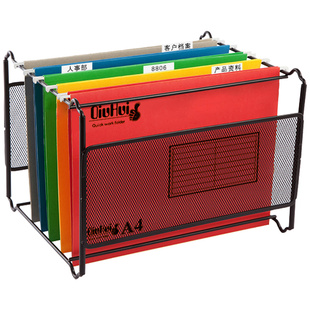 加厚纸质吊挂夹式a4快劳夹f4铁质文件架收纳袋财务整理神器fc悬挂袋分类文件夹宾馆前台专用办公文具