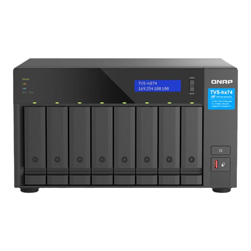 威联通（QNAP）TVS h874 Intel® i7 十二核心处理器八盘位32G内存 NAS桌面型文件网络智能云存储服