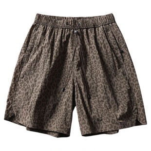 TNMK夏季豹纹轻量化机能五分慢跑短裤防水速干户外裤子