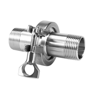 304不锈钢快装外丝套装卫生级快接卡盘螺纹接头卡箍快速丝扣管件