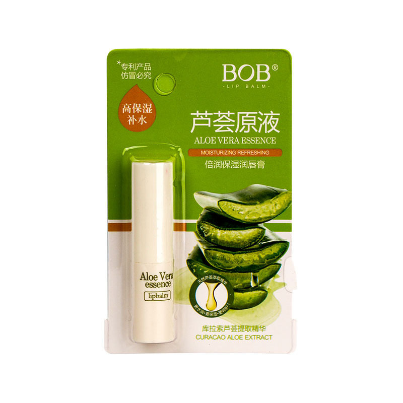 BOB芦荟润唇膏无色透明防干裂
