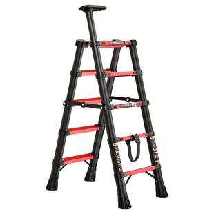 不锈钢伸缩梯子多功能家用人字步梯便携式可折叠梯竹节梯升降步梯