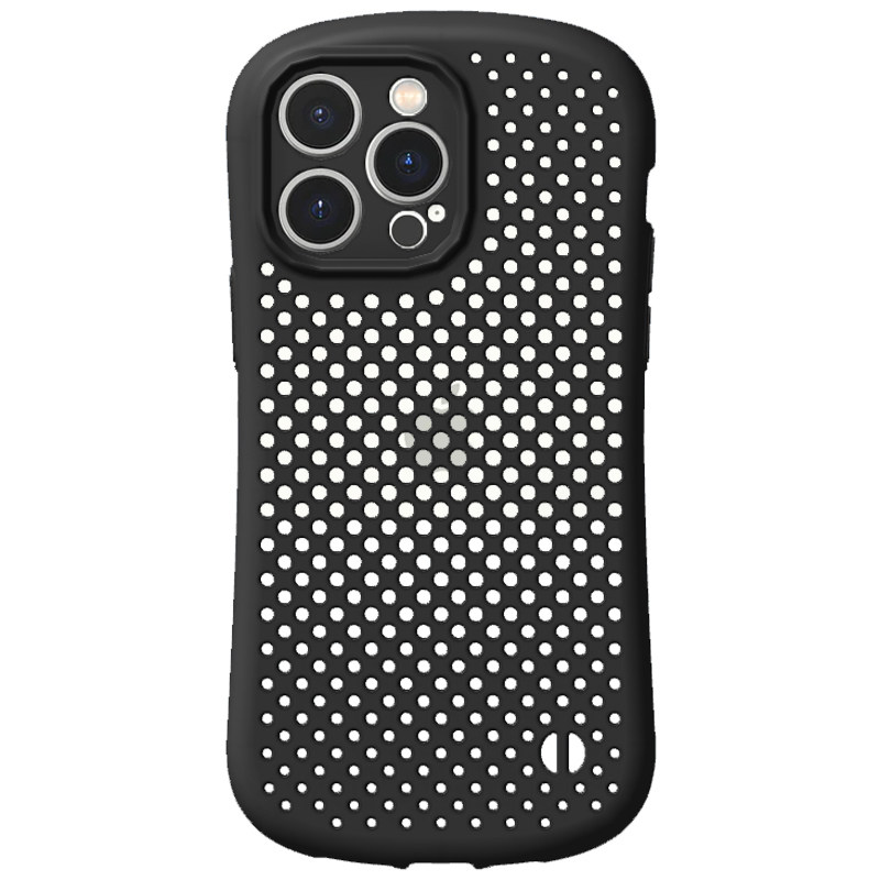 小蛮腰苹果15手机壳16散热硅胶iPhone13防摔14全包PROMAX透气镂空女高级小众男新款气囊带绳适用软壳plus