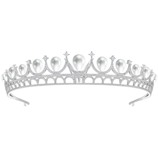 HEFANG何方珠宝玛利亚冠冕气质优雅新娘婚纱皇冠定制