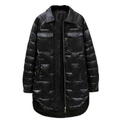 2025新款轻薄衬衫领羽绒服