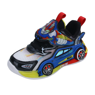 男童网鞋子春上新奥特曼鞋子软底男宝亮灯鞋儿童运动鞋男发光童鞋