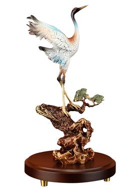 松鹤延年全铜仙鹤摆件祝寿送老人