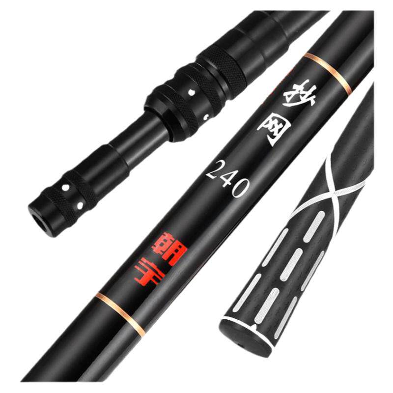 朝宇碳素抄网竿大物抄网杆超轻超硬黑坑钓鱼伸缩加固网兜捞鱼网渔