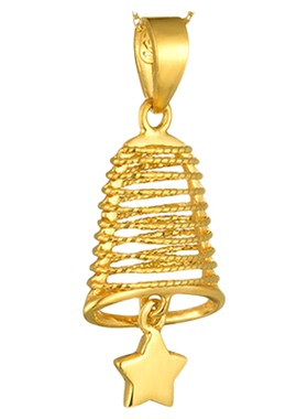 葫芦吊坠镂空圆球圣诞铃铛项链