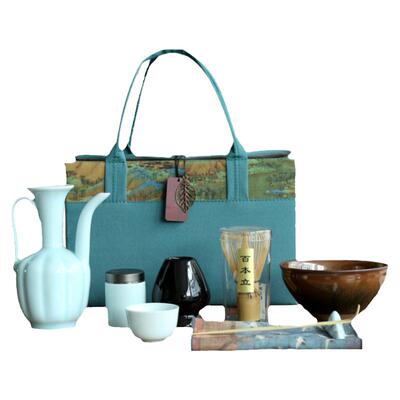 宋代点茶茶具套装兔毫盏