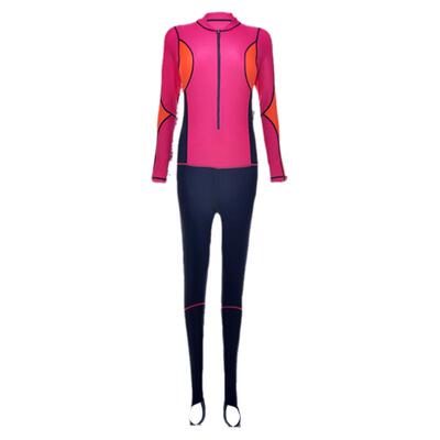 女连体长袖长裤保暖泳衣
