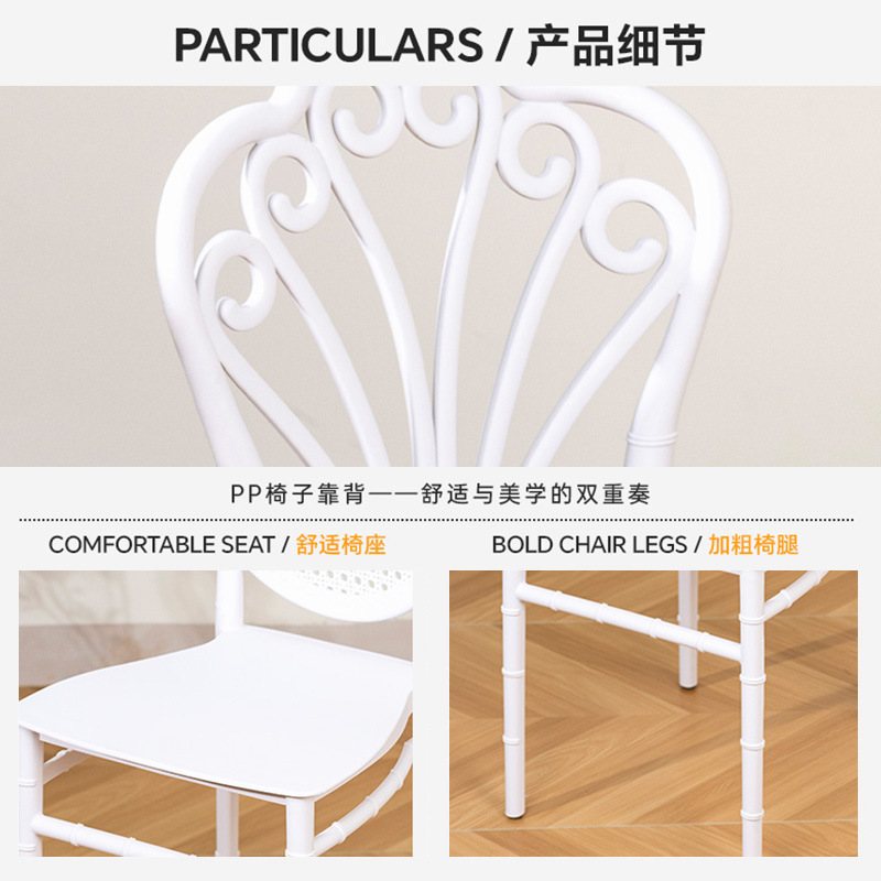外贸热卖竹节靠背椅户外草坪拿破仑椅椅椅欧式婚庆皇冠椅婚礼