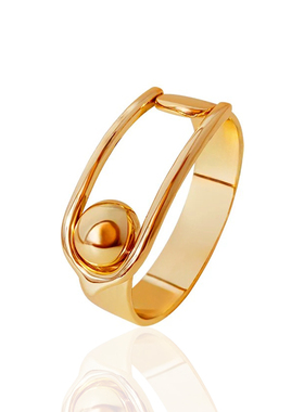 欧美小众设计金属冷淡风镂空开口搭扣手镯戒指轻奢高级感手环指环