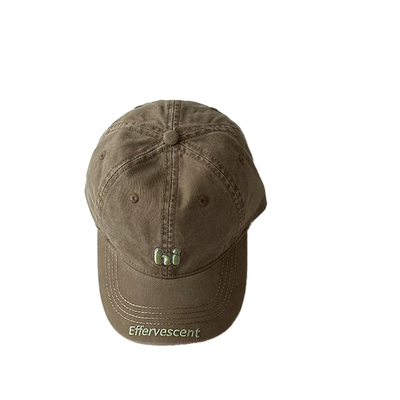 儿童鸭舌帽春秋季hi字母刺绣弯檐