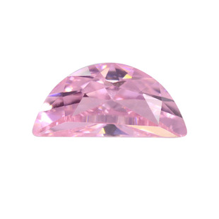 半月形粉红色立方氧化锆石裸石钻 桃粉色半圆形耳钉美甲钻石镶嵌