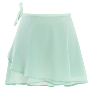 芭蕾舞裙成人舞蹈练功服纱裙一片式系带形体半身裙女珍珠雪纺围裙