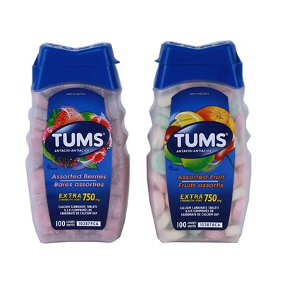 现货，加拿大原装TUMS抗胃酸咀嚼钙片750毫克老人孕妇服用安全