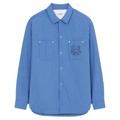 Kenzo男士宽松版长袖衬衫外套