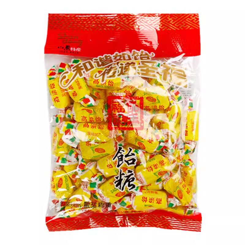 圣福记正品高粱饴拉丝软糖山东特产老式麦芽糖散装网红零食水果糖