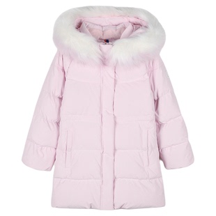 NEPA耐葩户外25秋冬新品童装儿童连帽羽绒服女童长款保暖KL82006