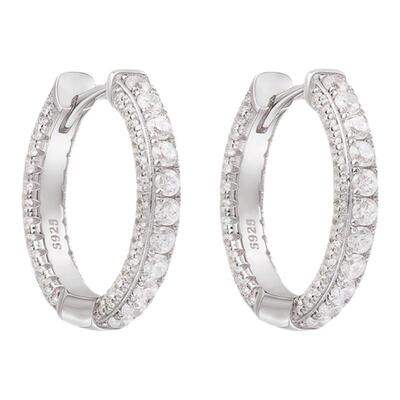 王嘉尔同款满钻耳环S925银针