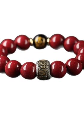 原矿天然朱砂手串正品本命佛手链