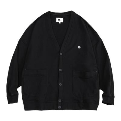 阿于呆复古宽松V领开衫外套