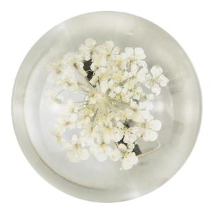 Manual◆透明天然干花标本纽扣大衣外套毛绒衣扣子时尚女服装饰扣