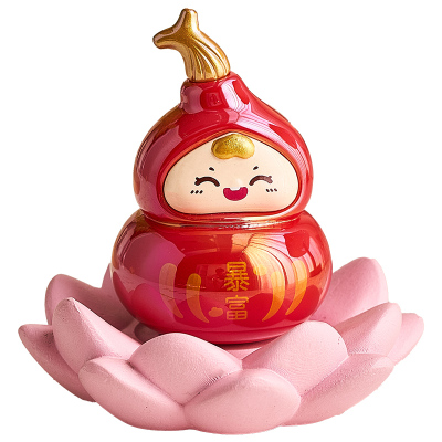 可爱小葫芦工位摆件玄学转运招财好物办公室桌面装饰车载圣诞礼物