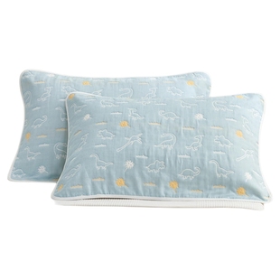 纱布枕巾纯棉一对装2025新款家用男士防头油枕头垫巾防滑可固定