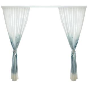 国风窗帘飘窗纱帘透光不透人新中式山水画客厅屏风隔断帘2026新款