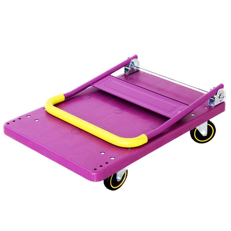 平板车搬运车拖车折叠手推车塑料拉货车取快递用静音车手拉车家用