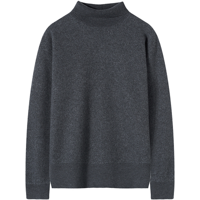 石见山澳洲美利奴纯羊毛高领毛衣