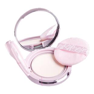 向日花粉饼轻薄雾感哑光控油定妆遮补妆持久细腻持久轻透紫色蜜粉