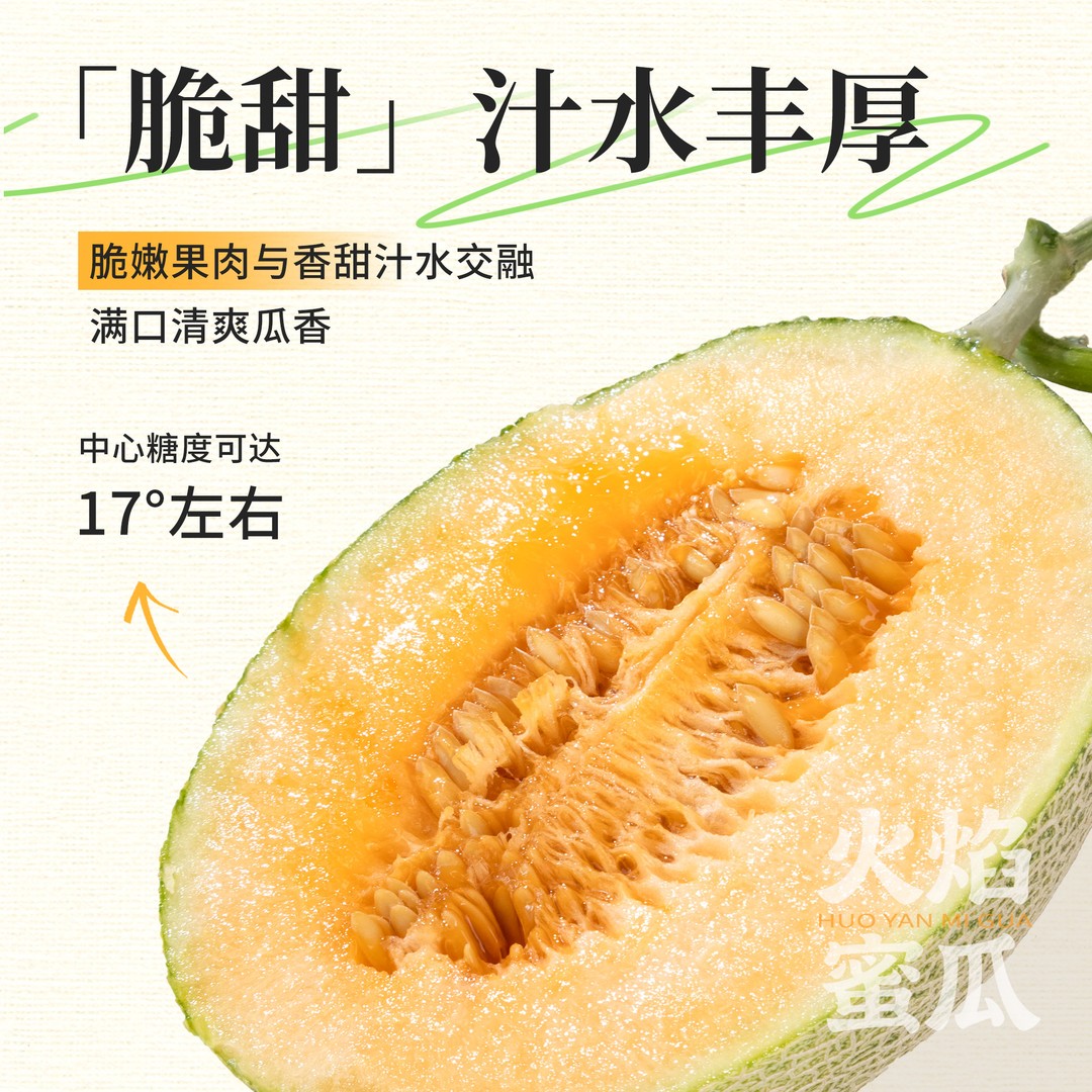 新疆吐鲁番当季新鲜采摘哈密瓜