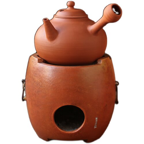 潮州工夫茶副榜炉一醉砂铫手拉鸡蛋黄壶碳炉烧水壶超薄炭炉玉书煨