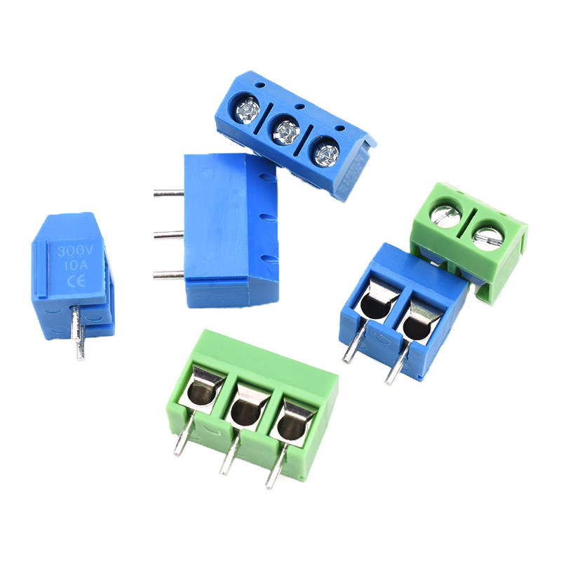 KF301-2P/3P接线端子可拼接一字/十字铁/铜针环保5.08接线柱5.0mm