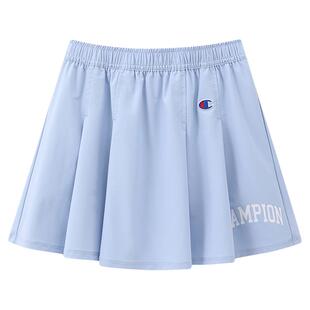 Champion女童装夏季弹力防走光清凉网球百褶短A裙子