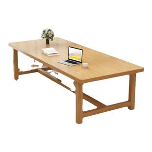 全实木大书桌长条桌现代简约工作台客厅双人阅读桌家用实木学习桌