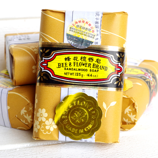 蜂花檀香皂125g*6块装上海玫瑰香皂茉莉皂洁面皂洗手熏香肥皂正品