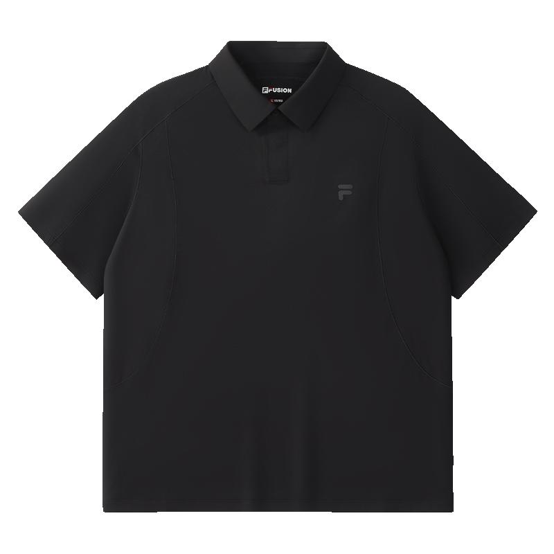 FILA FUSION斐乐潮牌男子针织短袖POLO衫2025秋新款宽松速干上衣