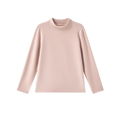 追鱼羊毛蚕丝儿童半高领打底衫