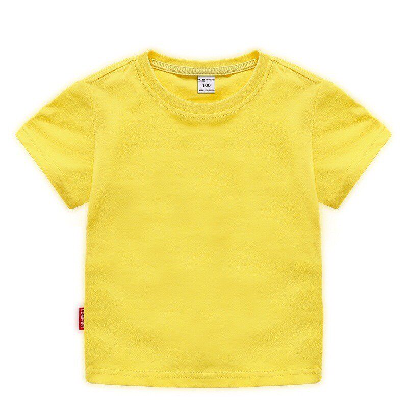 1男童2女童3夏4宝宝5儿童6大童短袖7岁8纯棉9白黄蓝红色校服T恤衫